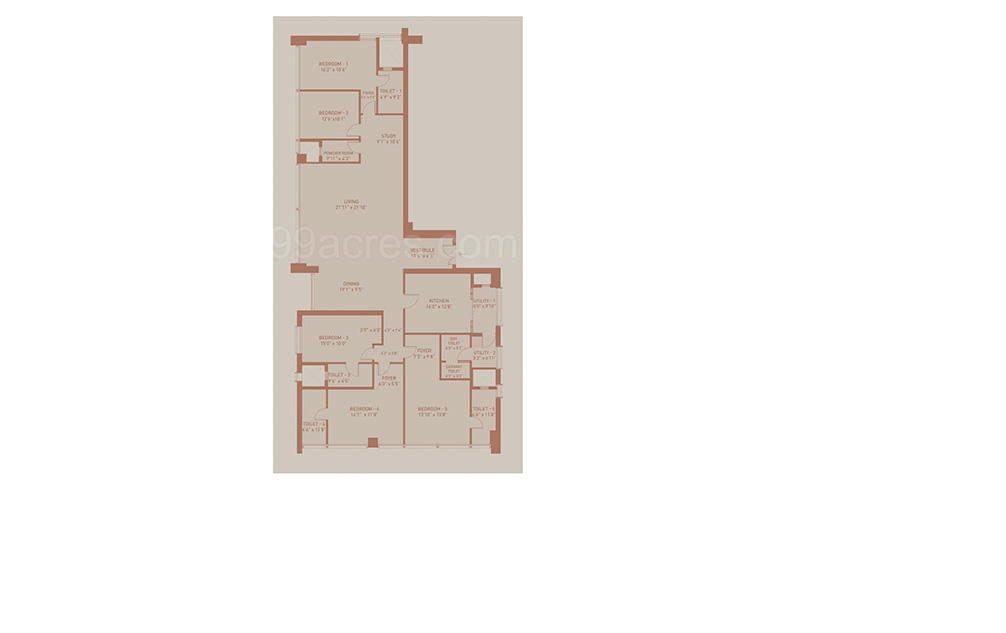 Birla Niyaara 5 BHK Floor Plan
