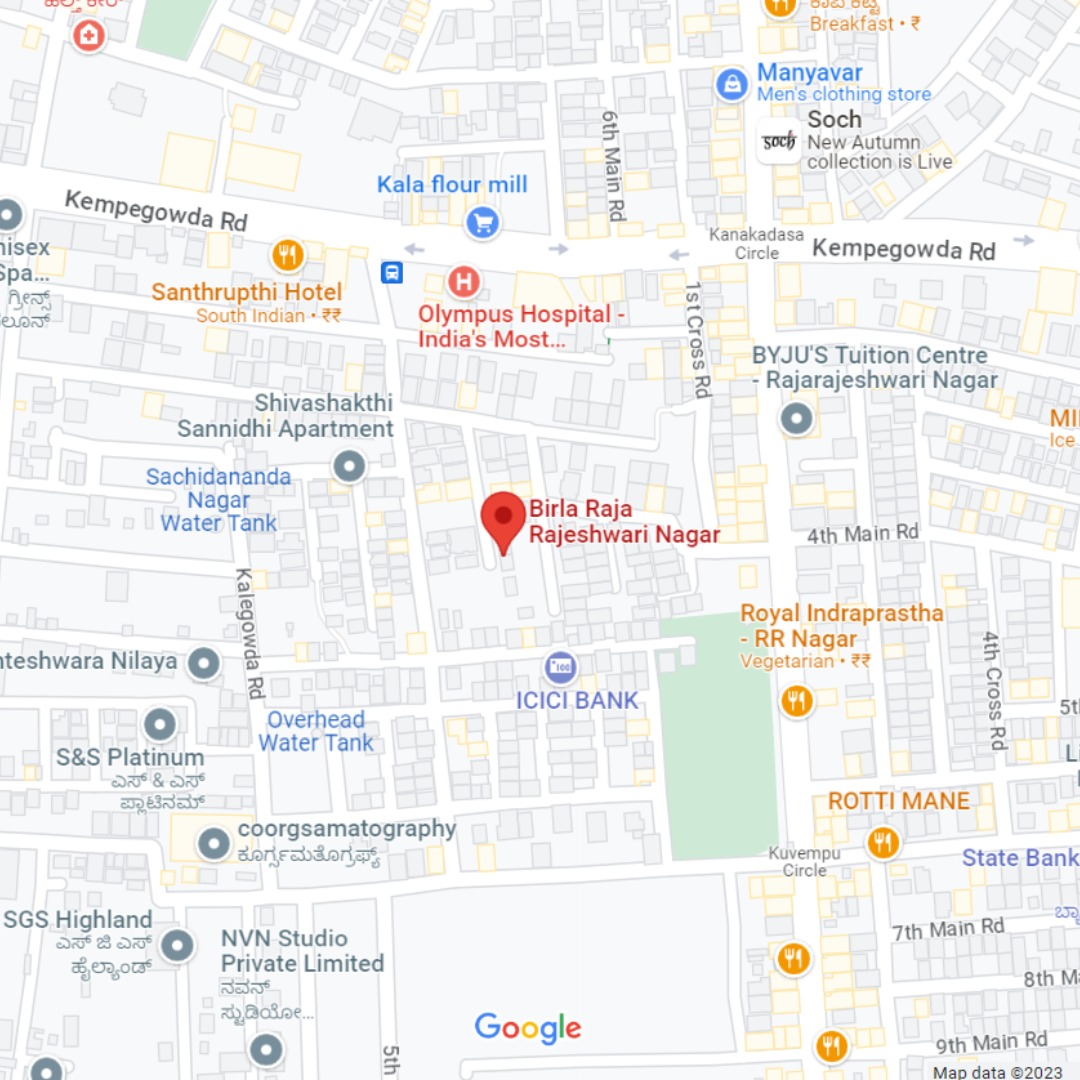 Birla Ojasvi RR Nagar Bangalore Location Map